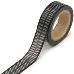 Darice - Washi Masking Tape - Black Horizontal Stripe