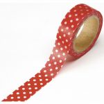 Darice - Washi Masking Tape - Red with White Dots