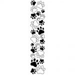 Darice - Embossing Essentials - Embossing Folder Border 2.5"X12" - Paw Prints