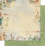 BO-BUNNY PRESS - LEARNING CURVE - APPLE PIE  - 12 X 12 DOUBLE SIDED PATTERNED PAPER