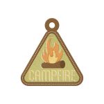 We R Memory Keepers - Happy Campers - Embossed Tag - Campfire