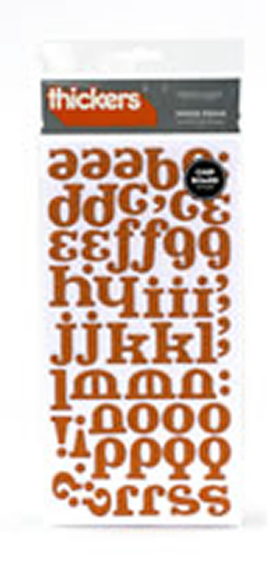 American Crafts - Thickers - Chipboard - Glitter - Hocus Pocus - Rust