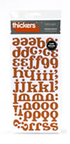 American Crafts - Thickers - Chipboard - Glitter - Hocus Pocus - Rust