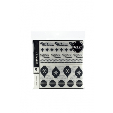 American Crafts - Mini Marks Rubons - Christmas Book One Black