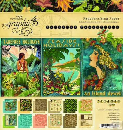 Graphic 45 - Tropical Travelogue - 8x8 Paper Pads