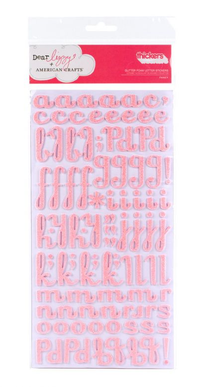 American Craft - Glittered Foam Thickers - Fancy - Petal