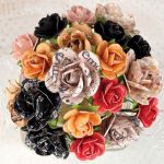 Prima Marketing Inc - Lyric Collection - Wire Stem Paper Flowers .75" & 1" 20/Pkg - Mini Roses
