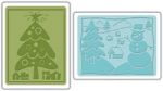 Sizzix - Texture Impressions - Embossing Folders - Christmas Set #5