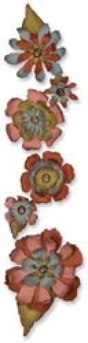 Sizzix - Tim Holtz - Alterations - Tattered Flower Garland - Sizzlits Die