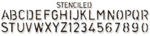 Sizzix - Tim Holtz - Alterations - Sizzlits Decorative Strip Sizzlits Die - Stenciled Alphabet