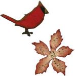 Sizzix - Tim Holtz - Alterations - Movers & Shapers - Mini Cardinal & Poinsettia