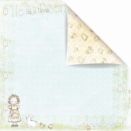 Prima Marketing Inc - Winter 2011 - Celebrate Patterned Paper Happy Easter Jill with Jack and Jill