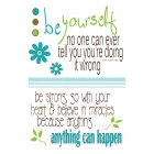 Daisy Bucket Designs - Rub Ons - Be Yourself