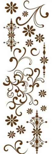 DAISY BUCKET DESIGNS -  RUB ONS - ELEGANT BROWN