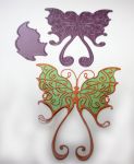 Cheery Lynn Designs Die - Large Lace Faerie Queen with Angel Wing