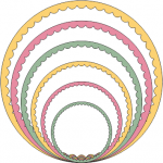 Cheery Lynn Designs Die - Circle - Inverted Scallop