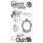 Graphic 45 - A Ladies' Diary Collection - Cling Rubber Stamp Set # 3