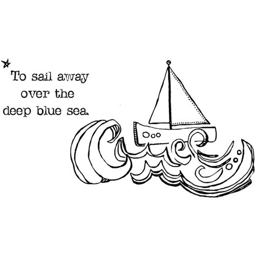 Unity Stamps - Susan Weckesser Cling Rubber Stamp 5.5"X7.25" - Sail Away