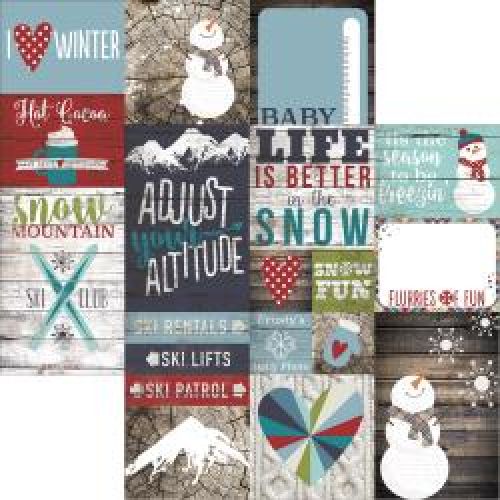 Simple Stories - Snow Patrol - Double-Sided Cardstock 12"X12" - Elements #2
