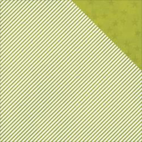 Simple Stories - Claus & Co Double-Sided Cardstock 12"X12" - Green Stripe/Stars Simple Basic