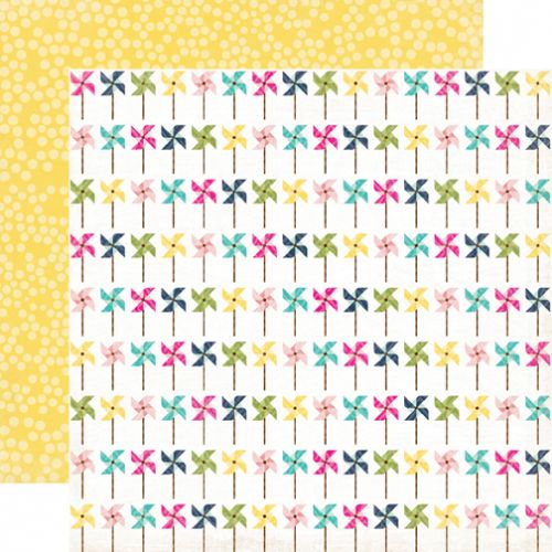 Echo Park Paper Company - Splendid Sunshine Collection - 12x12" Paper - Pretty Pinwheels
