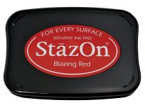 Tsukineko - Staz On - Blazing Red - Solvent Ink Pad