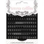 Teresa Collins Designs - Signature Essentials Matchbook Alpha Stickers 3"X4.5" Black