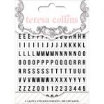 Teresa Collins Designs - Signature Essentials Matchbook Alpha Stickers 3"X4.5" White