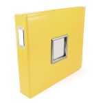We R Memory Keepers - Classic Leather 12"x12" Window Ring Binder Album - Lemon