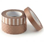 We R Memory Keepers - Metallic Washi Tape - 3 Rolls with 26 Feet per Roll - Copper
