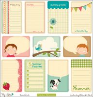October Afternoon - Fly a Kite - Die Cuts - Journaling Cards