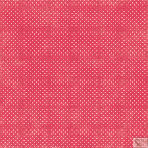 Echo Park - Dots and Stripes - Soda Fountain - Strawberry Tiny Dots Patterned Paper
