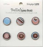 Bella - Delightful Life - Epoxy Bradz - 6 Brads per Pack
