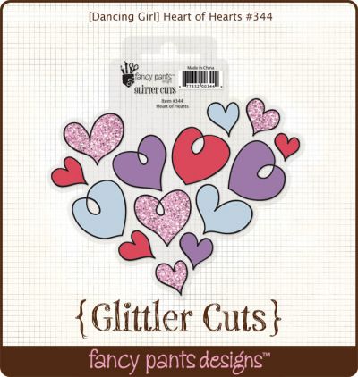 Fancy Pants - Dancing Girl Heart of Hearts Glitter Cut
