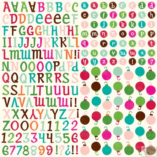 Echo Park Paper - Holly Jolly - Alpha Sticker