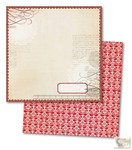 My Minds Eye - Lost & Found 3 - �Ruby� Floral & Lace Glitter 12x12 Paper
