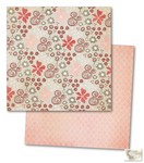 My Minds Eye - Lost & Found 3 - �Ruby� Floral Glitter 12x12 Paper