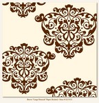 My Minds Eye - Lush - Brown Large Damask (flocked)