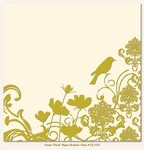 My Minds Eye - Lush - Green Finch Paper (flocked)