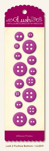 My Minds Eye - Lush Fuchsia Buttons