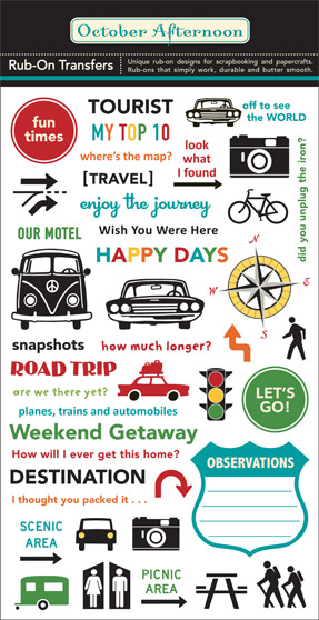 October Afternoon - Road Map - Rub-ons - Rest-a-While (Color)