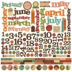Simple Stories - Year-O-Graphy - Calandar Cardstock Stickers