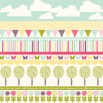 Echo Park - Springtime - Spring Border Strips Paper