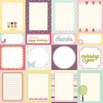 Echo Park - Springtime - Journaling Cards Paper