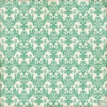 Echo Park - This and That Graceful - Teal Damask Patterned Paper