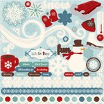 Echo Park - Wintertime - 12x12 Elements Sticker