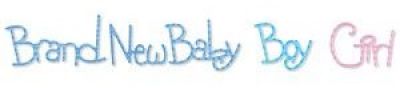 Sizzix Sizzlits Decorative Strip Die - "Brand New Baby Boy Girl"
