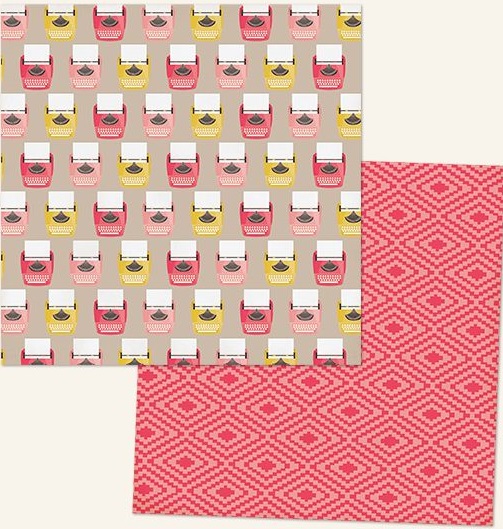 My Minds Eye - My Story - 12x12 Paper - Typewriter