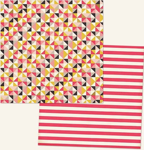 My Minds Eye - My Story - 12x12 Gold Foiled Paper - Grandma's Quilt