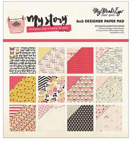 My Mind's Eye - My Story - 6x6 Gold Foiled Paper Pad